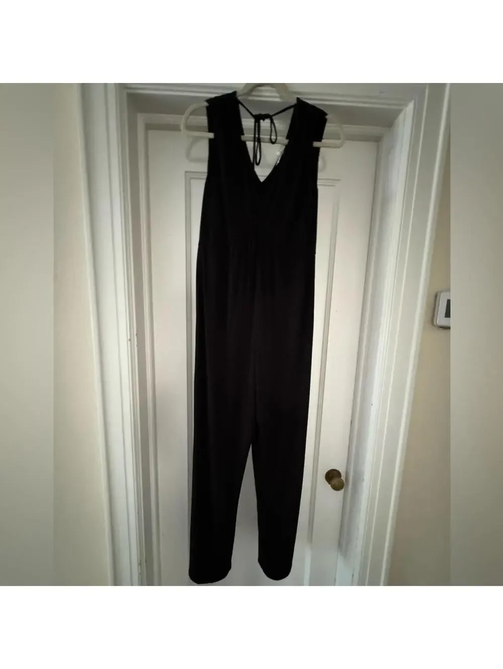 BCBGeneration black sleeveless one piece flowy wide leg jumpsuit XS